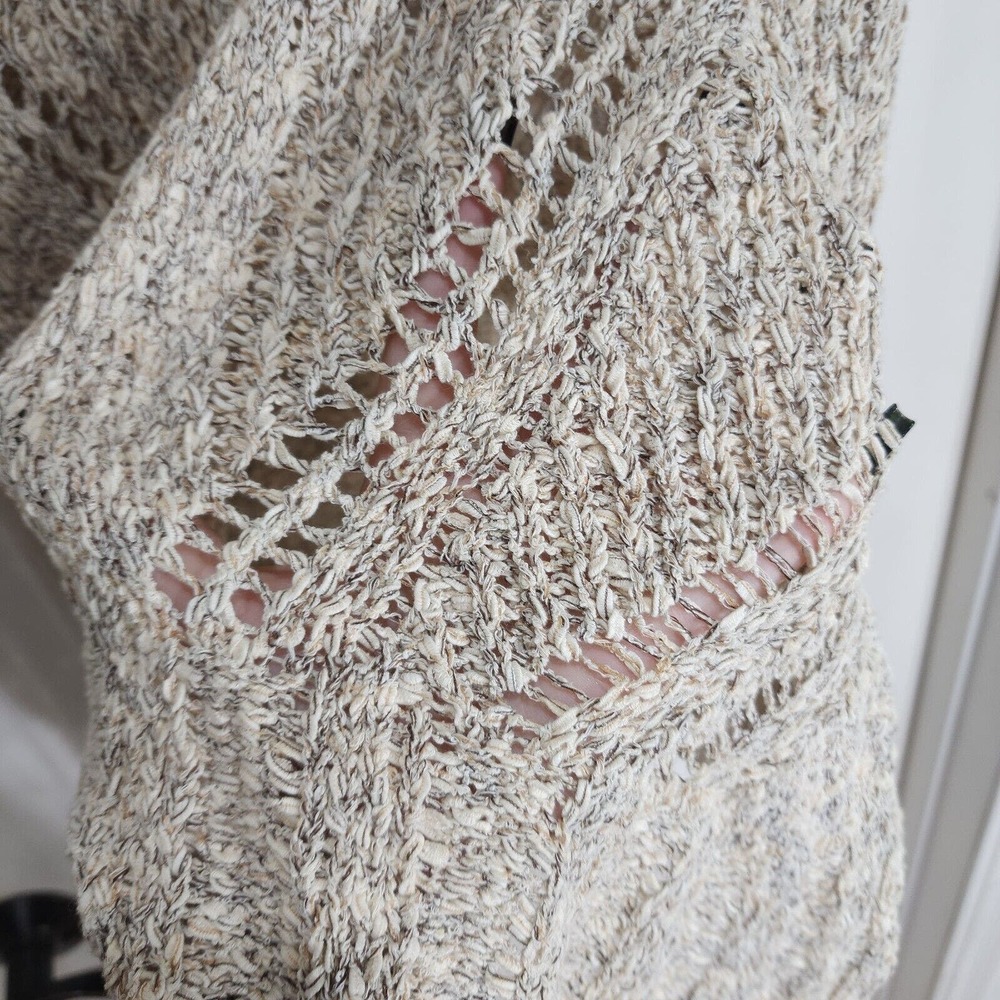 ASTR Tunic Top Blouse Womens S Beige Macrame Knit Sleeveless V Neck Cotton Blend - Picture 5 of 10